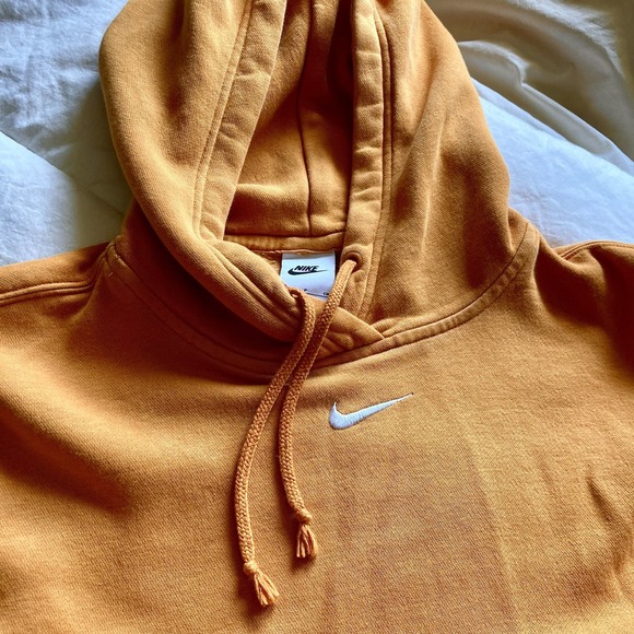Nike Sportswear Collection Essentials Oversized Fleece Hoodie Women's Small Gold - Picture 1 of 10